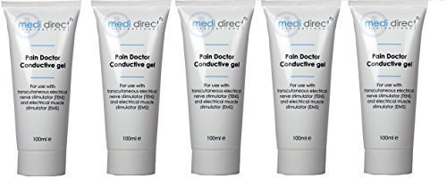 5x Conductive Gel for use with Pain Doctor and TENS machines - 100ml tube.