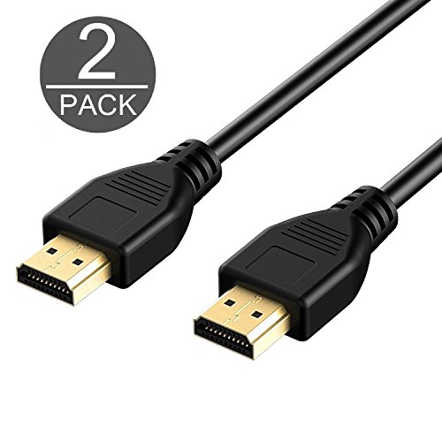 Rankie 2-Pack High-Speed HDMI Cables Supports Ethernet, 3D,4k and Audio Return, 6 feet