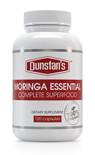 Moringa Essential 1600mg 120 Capsules Premium Strength Organic Moringa Oleifera Vegan/Vegetarian Friendly GMP Certified ISO 9001 30-Day Money Back Guarantee
