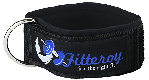 Fitteroy Ankle Strap for Cable Machine Exercise with Neoprene Padding