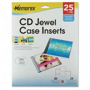 Memorex 3202-0710 CD/DVD Jewel Case Inserts (MEMOREX 32020710) (Discontinued by Manufacturer)