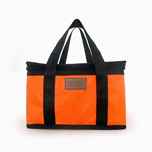 Sandistore Portable Insulated Thermal Lunch Carry Tote Storage Travel Picnic Bag (Orange)