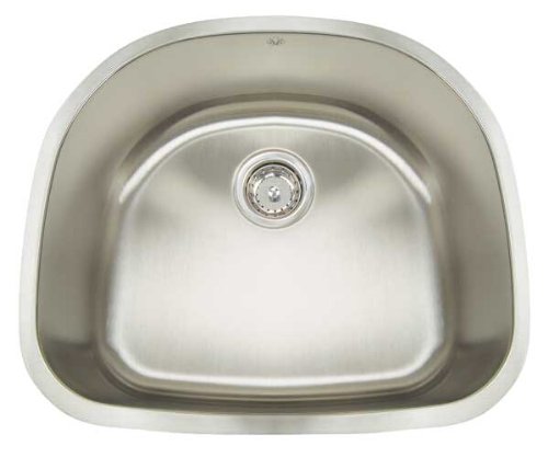 Artisan AR 2321 D9-D Premium Collection 16-Gauge 23-Inch Undermount Single Basin Stainless Steel Kitchen Sink