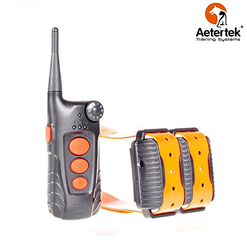 Aetertek At-218-2 100% Waterproof Remote Dog Training Shock Collar Auto Anit Bark for Sport / Hunting Dogs ,2 Dogs Trainer E-collar