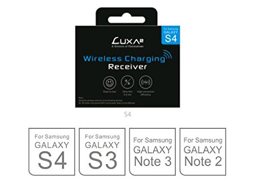 LUXA2 Wireless Charging Receiver for Samsung Galaxy S4 - Retail Packaging - Black
