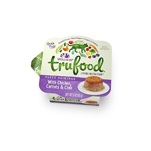 Wellness TruFood Tasty Pairings Grain Free Chicken, Carrots & Crab Natural Raw Wet Cat Food, 3-Ounce Cup
