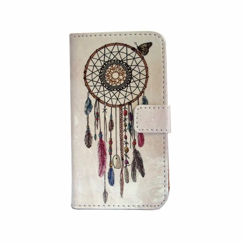 Colorful Dream Catcher With Butterfly Pattern Slim Wallet Card Flip Stand PU Leather Pouch Case Cover For Apple iphone 5 5S iphone SE