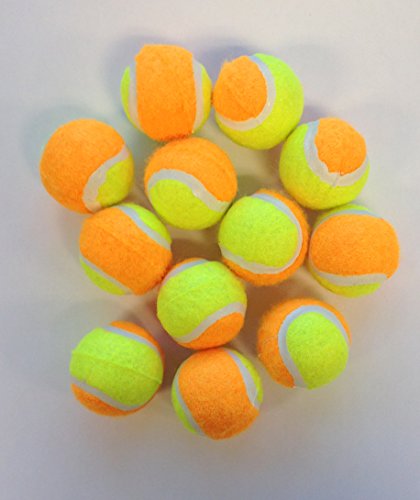 Mini Tennis Balls for Dogs- Yellow and Orange- 1.5 inch - 12 pack