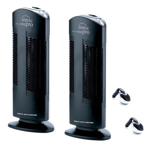 Ionic Pro CA200T Twin Pack Compact Ionic Air Purifier with Bonus Car Ionizers