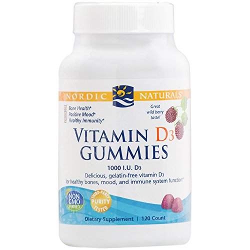 Nordic Naturals - Vitamin D3 Gummies, Healthy Bones, Mood, and Immune System Function, 120 Soft Gels (FFP)
