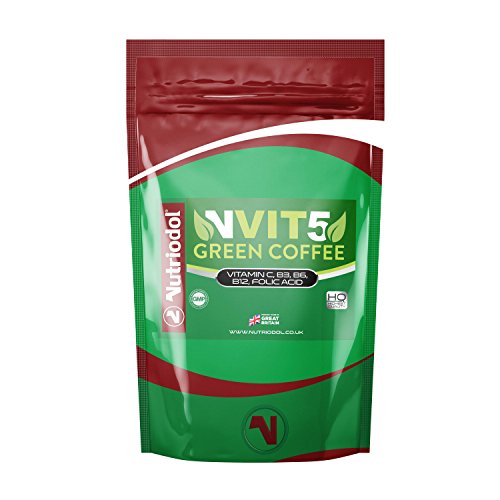 Nvit5 Green Coffee Bean Extract | Extreme Vitamin Formula | 4000mg of Green Coffee Per Capsule | 90 HPMC Capsules | Vitamin C, Vitamin B3, Vitamin B6, Folic Acid and Vitamin B12 | FREE 1st Class Delivery.