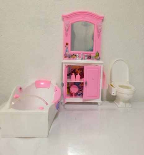 Barbie Size Dollhouse Furniture- Bathroom