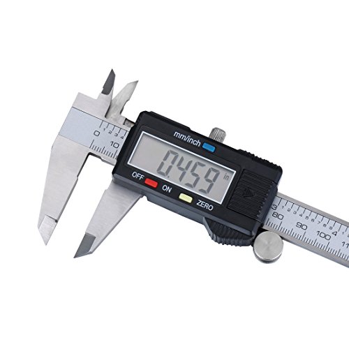 Boruo Stainless Steel 6-Inch Digital Caliper with Extra-Large LCD Screen and Instant SAE-Metric Conversion (Stainless Steel Body)