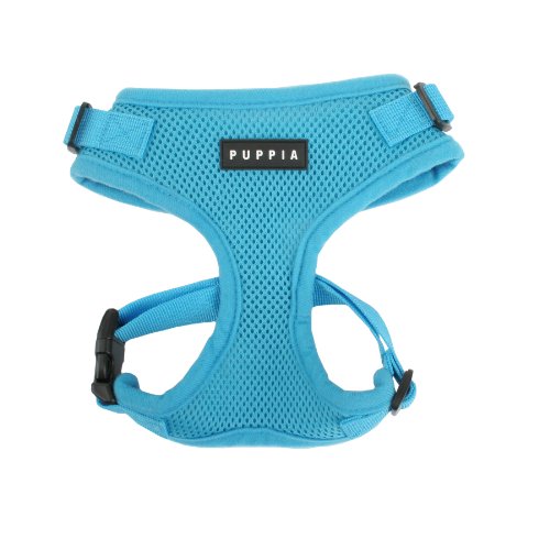 Authentic Puppia RiteFit Harness with Adjustable Neck, Sky Blue, Large