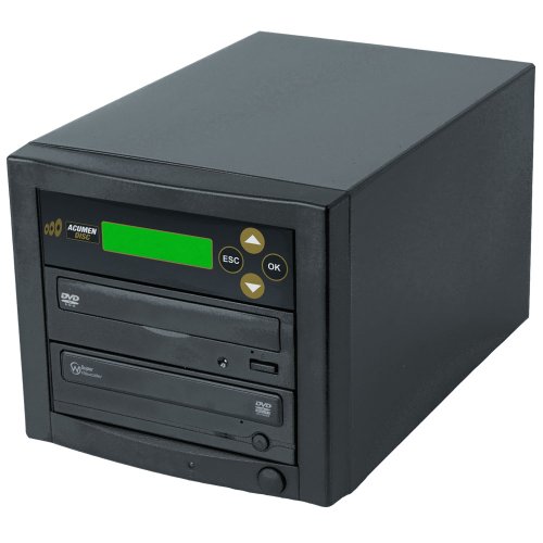 Acumen Disc 1 to 1 Single Target DVD CD Disc Duplicator Machine with 24x SATA SONY Burner Writer Drive (Standalone Audio Video Copy Duplication Device Unit)