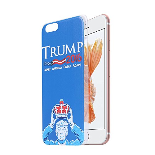 IMDEN Donald Trump 2016 Thin Soft TPU / Hard Back PC Crystal Clear Slim Edge Cover Case for iPhone 6/iphone 6s(Blue/White)