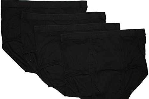 Fruit of the Loom Men Fashion Black Briefs (XL(40-42), BLACK(4 PACK))