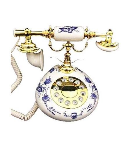 Golden Eagle Blue Delft Flower Nostalgic Porcelain Phone