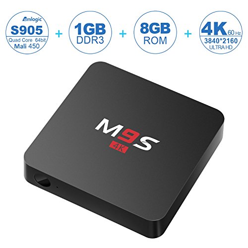 NinkBox M9S 4K Android TV Box Amlogic S905 Chipset Emmc Android 5.1 Lollipop OS Quad Core 1G/8G Google Kodi WiFi HDMI DLNA Fully Loaded Streaming Media Player