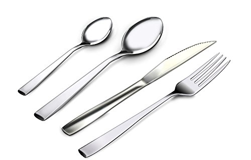 Globalstore® 16 Piece Set Stainless Steel Flatware Set Knives, Forks, Spoons, Teaspoons, Service for 4