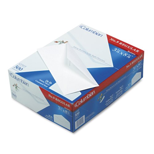 Columbian CO115  3-7/8x8-7/8-Inch White Envelopes, 500 Count (CO115)