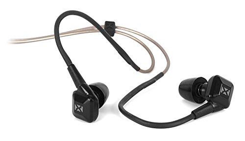 NVX Audio In-Ear Monitors [Earbuds] High-Fidelity w/ PivoTip Patented Technology, 15 Pairs of Tips including ComfortMax, Tangle-Free Silver Wire, Memory Wire and Ear Hooks [EX10S]