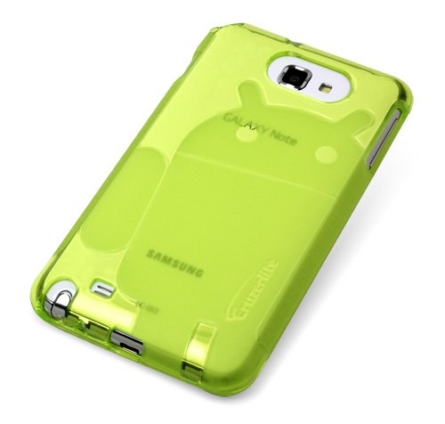 Green - Cruzer Lite Androidified A2 High Gloss TPU Soft Gel Skin Case - For Samsung Galaxy Note [Cruzer Lite Retail Packaging]