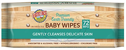 Earth's Best Chlorine-Free Wipes, Refill Pack, 864 Count