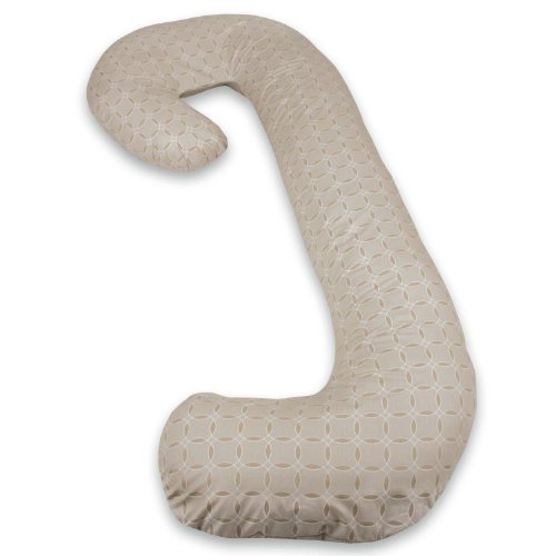 Snoogle Chic - Snoogle Pillow Replacement Cover Taupe Rings