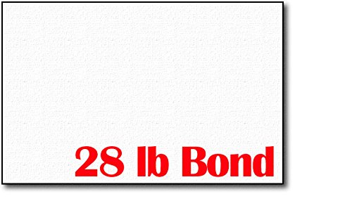 White Linen 28lb Bond 5 1/2 x 8 1/2 Sheets (Half Letter Size) - 250 Sheets