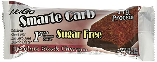 NuGo Smarte Carb Bar, Chocolate Black Cherry, 1.76-Ounce Bars (Pack of 12)