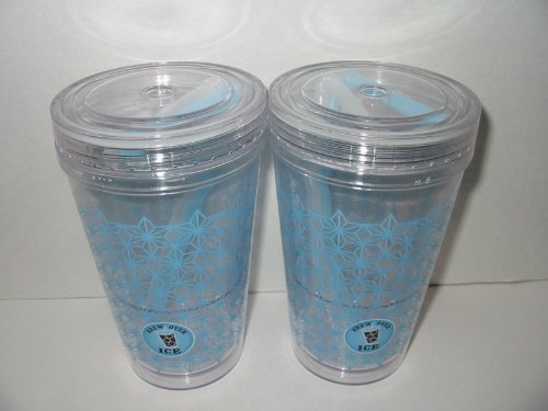 Keurig Brew Over Ice Insulated 16 Oz. Tumbler with Lid & 2 Flexible Straws, Set of 2