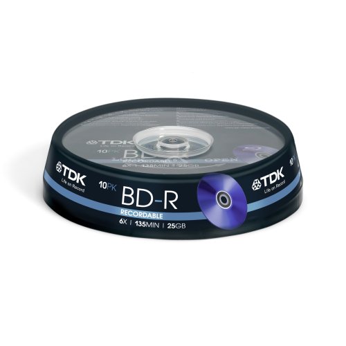 TDK T78082 25GB 6x BD-R - Cakebox 10 Pack