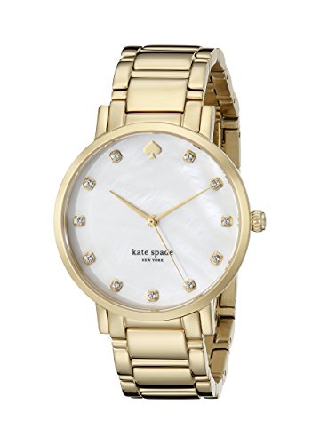 kate spade new york Women's 1YRU0007 Gold Crystal Marker Bracelet Gramercy Watch