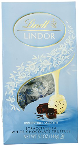 Lindt Chocolate Lindor Stracciatella White Chocolate Truffles, 5.1 Ounce, (Pack of 6)