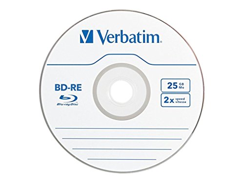 Verbatim BD-RE 25GB 2X with Branded Surface, 10 Pack Spindle Box 43694