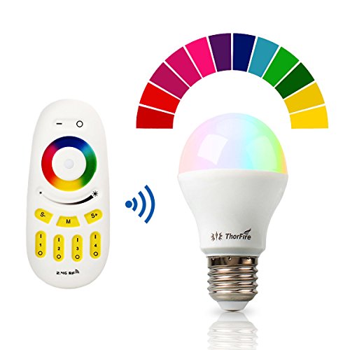 ThorFire G1 Color Changing Dimmable RGB LED Light Bulb E27 6W(50W) Touch Controlled Remote Combo
