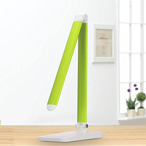 ToJane 8W Dimmable LED Desk Lamp with 7-Level Dimmer (Bedroom Lamp/Office lamp/Table lamp, Flexible Arm, Flicker-free, Touch Control, Corded-Electric, Yellow Aluminum Alloy Finish)