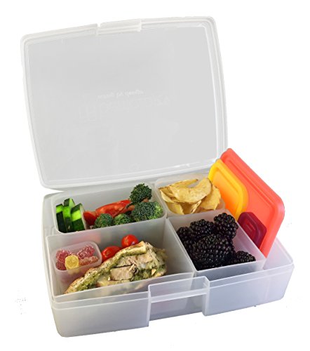 Bentology - Leak-proof Bento Lunch Box with 5 Removable Containers - Fruit / Multicolor