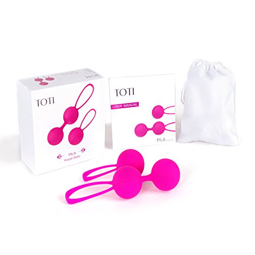 Premium Kegel Balls Exercise Kit for Women by TOTI - Hygienic & Medically Approved for Bladder Control and Pelvic Floor Exercices (Pink)