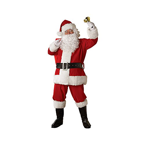 Santa Suit 10pc. Plush Adult Costume