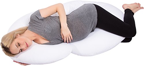 PharMeDoc Total Body Pillow - The World's MOST Comfortable Maternity / Pregnancy Pillow - Snug Cushion With Zipper - Full Contoured Body Support System, Side Sleeper Pillow, Nursing & Snuggle Pillow