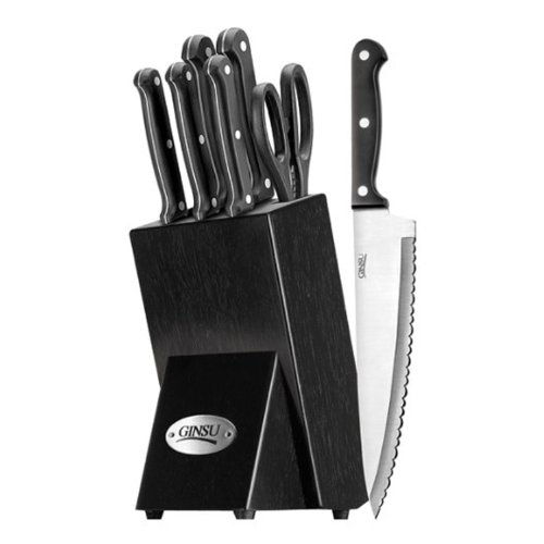 Ginsu 04871 Essential Series 8-Piece Cutlery Set with Black Block
