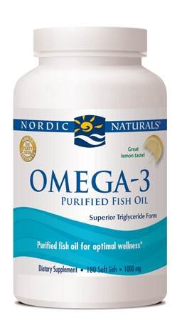 Nordic Naturals Omega-3 Lemon 180 Softgels - 2 Pack- 1000 mg
