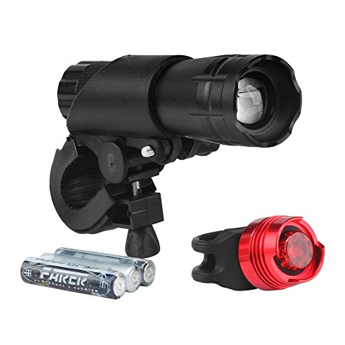 Bike Light Set, Arespark Headlight and Taillight, 3 Light Modes, 200lm, Water Resistant, Front and Rear Bicycle Light Set, Bike Lights, Easy Install/Quick Release