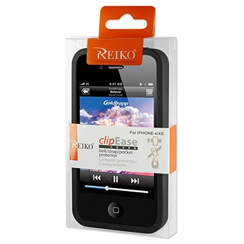 Reiko Belt Clip Polymer Case for iPhone 4S  - Black
