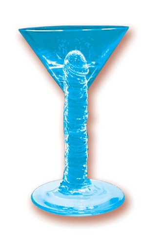 Martini Weenie Light Up Party Glass - Blue