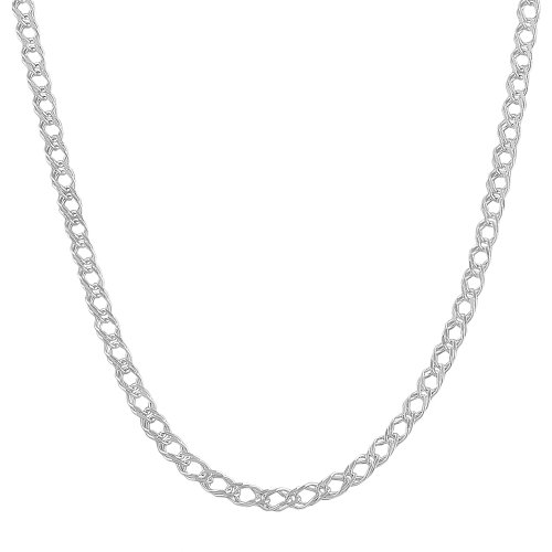 Sterling Silver 2.8mm Double Curb Link Chain (16, 18, 20, 22, 24, 30 or 36 inch)