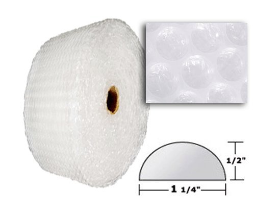 Large 1/2-inch Bubble Cushioning Wrap Roll, 250-foot By 12-inches Wide, 12-inch Perforated