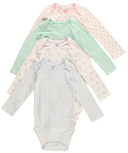 Carter's Baby Girls' 4-Pack L/S Bodysuits